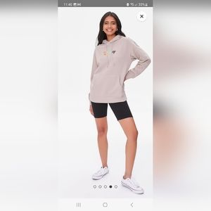 Embroidered disney fleece hoodie